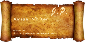 Juriga Péter névjegykártya